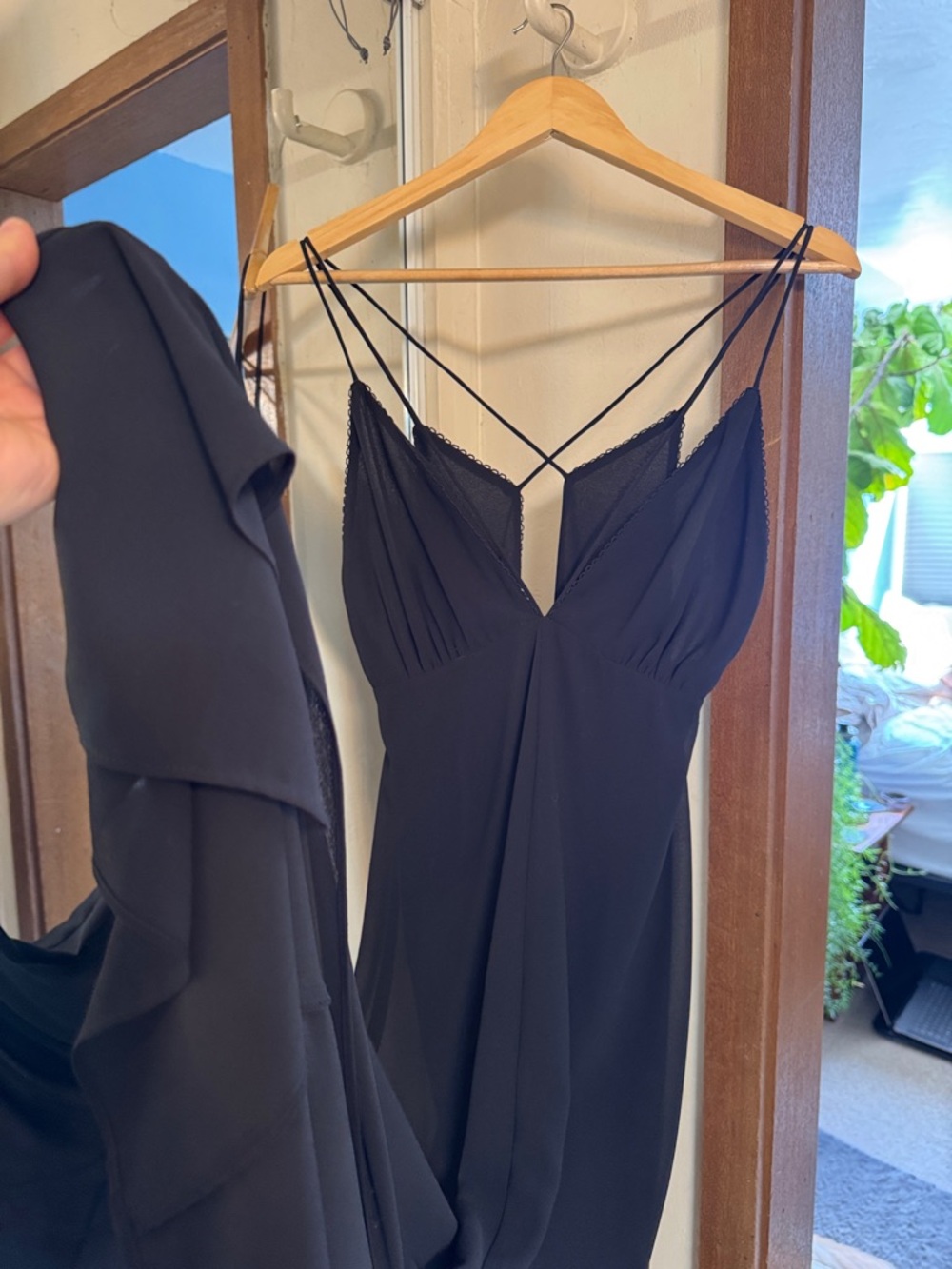 🖤 Women’s Forever 21 Sheer Black Strappy Maxi Dress with Slit 🖤 - Picture 5 of 13